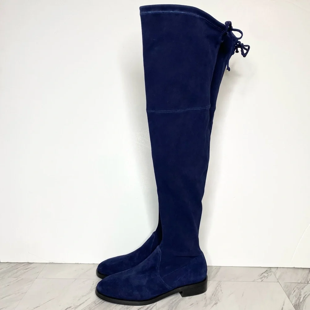 Stuart Weitzman Blue Suede Over The Knee Boot 7B